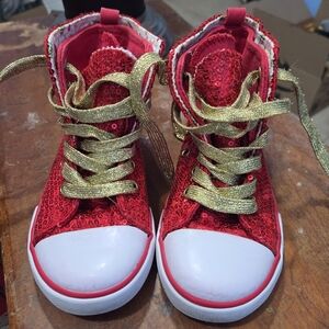 Disney Red and Gold Kids Sneakers